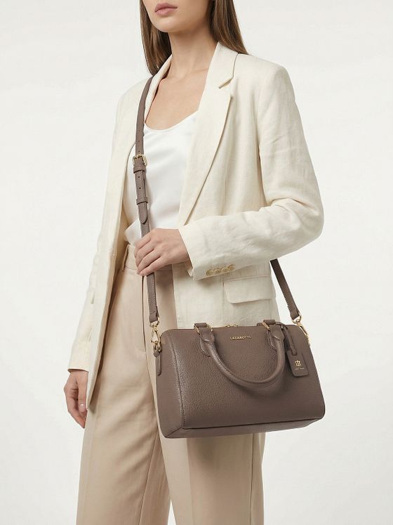 Lazarotti Bologna læder bowling-taske håndtaske læder 26 cm Lazarotti Bologna læder bowling-taske håndtaske læder 26 cm