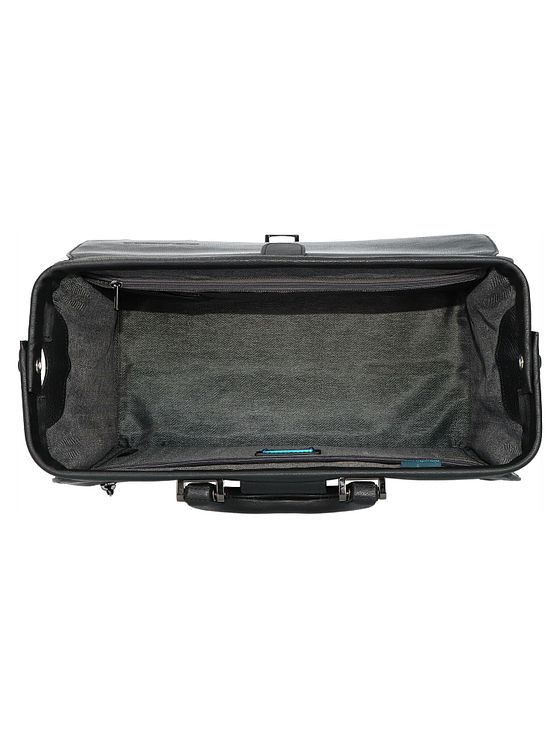 Piquadro Sort firkantet dokumentmappe i læder 37 cm Piquadro Sort firkantet dokumentmappe i læder 37 cm