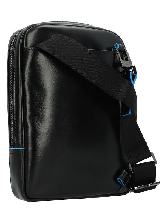 Piquadro Blå firkantet skuldertaske i læder 22 cm Piquadro Blå firkantet skuldertaske i læder 22 cm