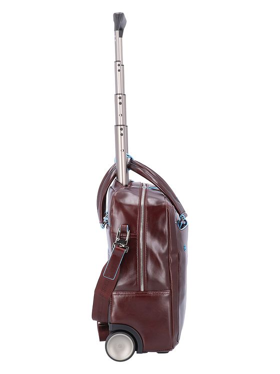 Piquadro Blue Square 2-hjulet business-trolley i læder med 36 cm rum til bærbar computer Piquadro Blue Square 2-hjulet business-trolley i læder med 36 cm rum til bærbar computer