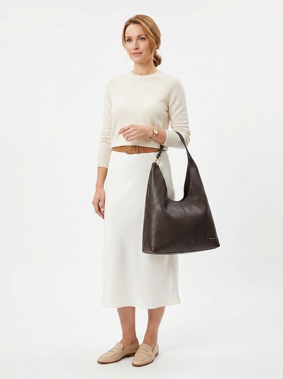 Calvin Klein Slouchy Skuldertaske Læder 44 cm