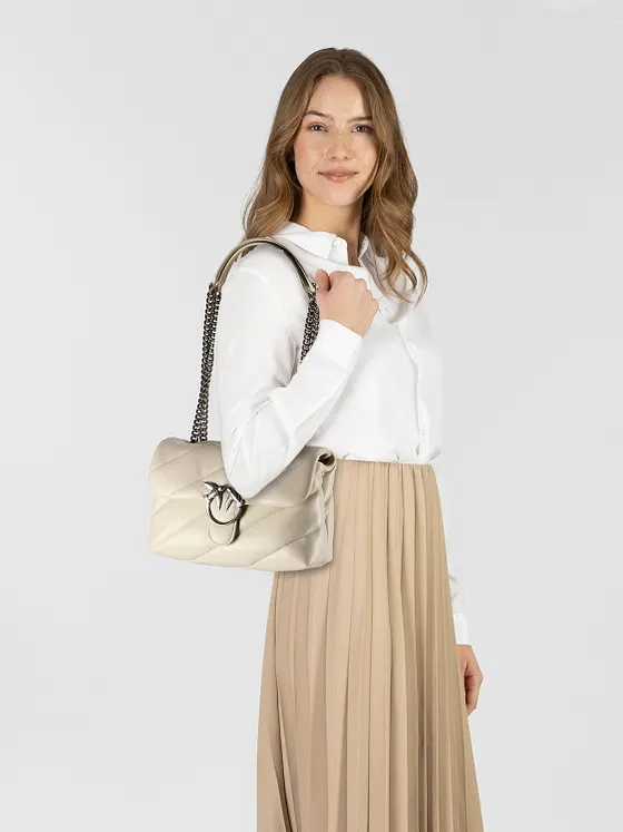 PINKO Love Puff Crossbody-laukku Nahka 27 cm