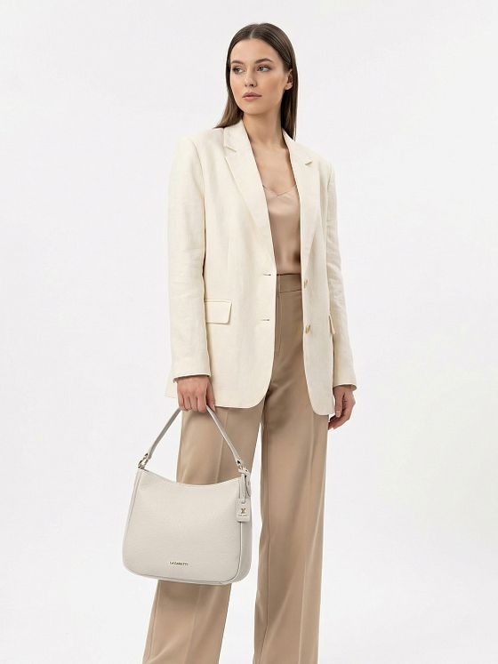 Lazarotti Bologna Leather Hobo taška přes rameno kůže 27 cm