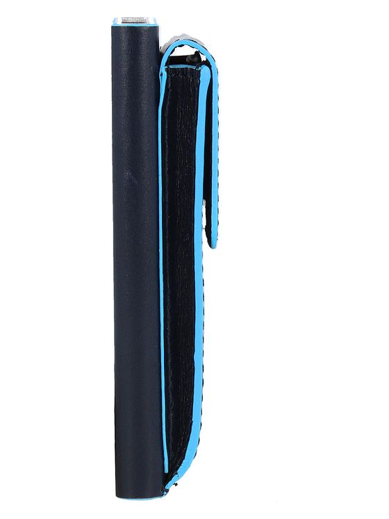 Piquadro Blå firkantet kreditkortholder i læder 6 cm Piquadro Blå firkantet kreditkortholder i læder 6 cm