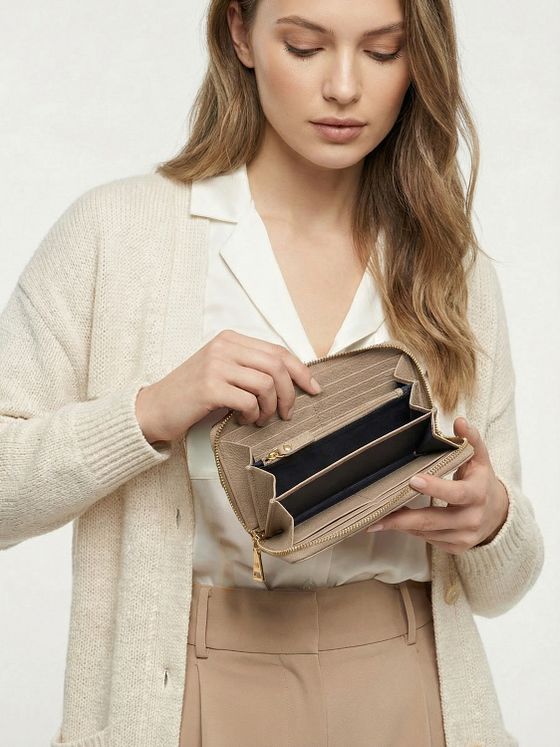 Lazarotti Bologna Leather XL Peněženka na zip Kožená 19 cm