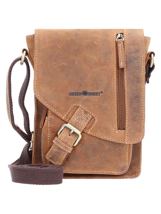 Greenburry Vintage skuldertaske i læder 18 cm