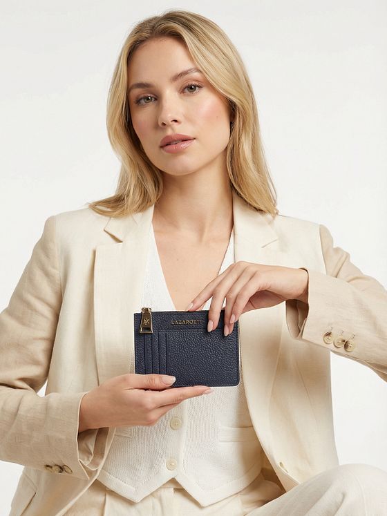 Lazarotti Bologna lædernøgleholder Kortholder i læder 11,5 cm med rum til luftmærker