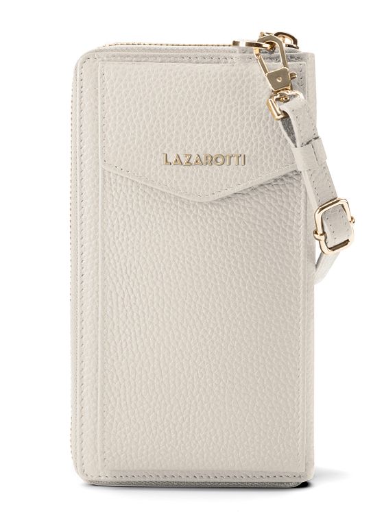 Lazarotti Bologna Leather Zip-Around Peněženka Pouzdro na mobilní telefon kožené 19 cm