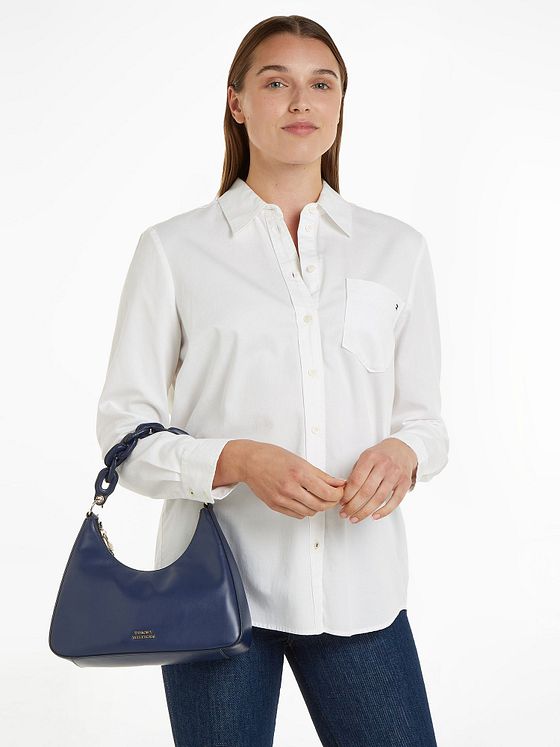 Tommy Hilfiger TH Soft Skuldertaske Læder 38 cm