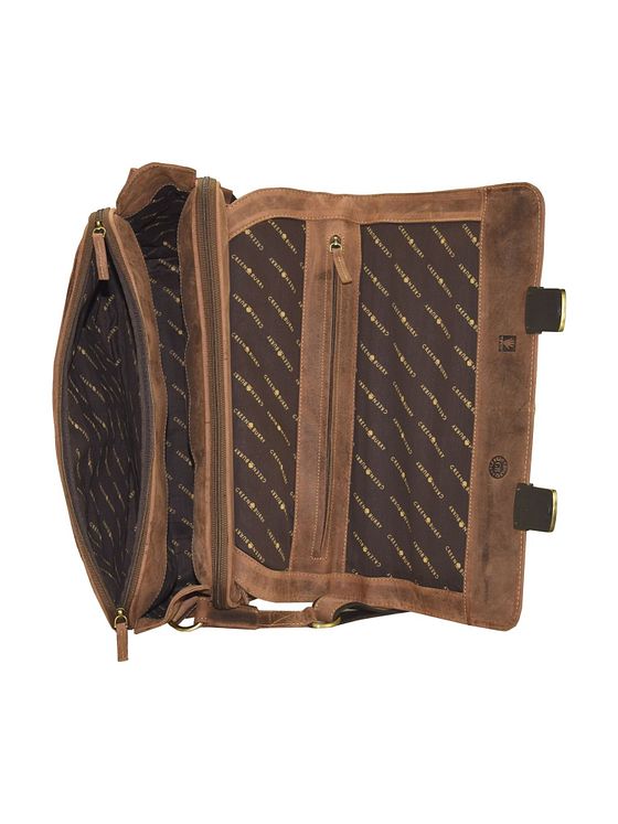 Greenburry Vintage dokumentmappe i læder med 42 cm rum til bærbar computer