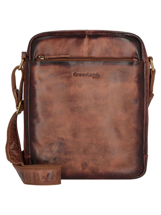 Greenland Nature Mascu & Line skuldertaske i læder 27 cm Greenland Nature Mascu & Line skuldertaske i læder 27 cm