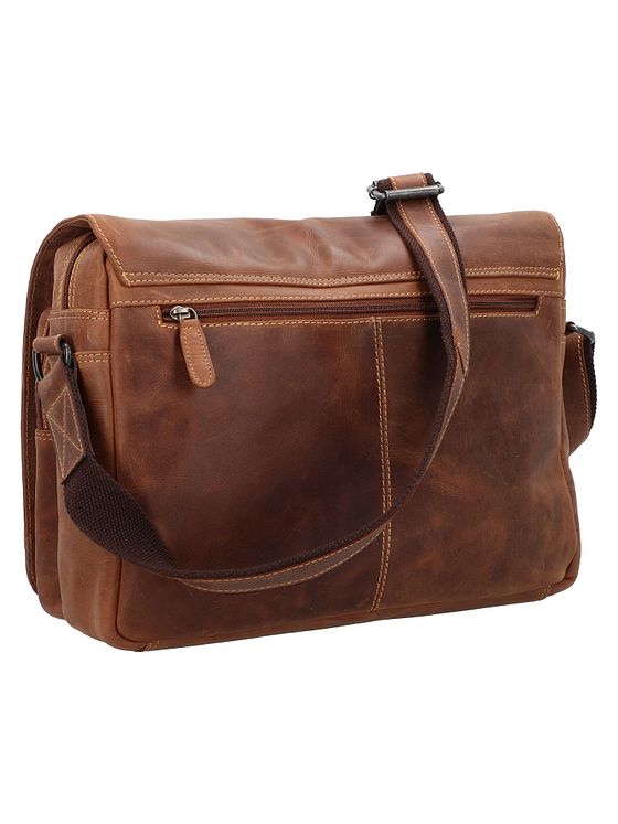 Greenburry Racing Collection Atlanta Dokumenttaske Messenger Læder 36 cm