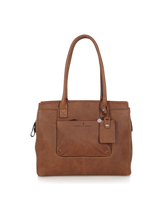 Castelijn & Beerens Carisma skuldertaske RFID-læder 38 cm rum til bærbar computer