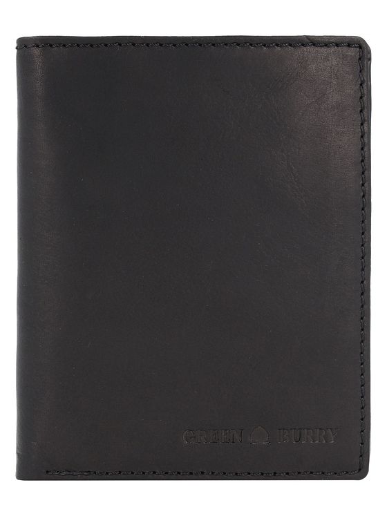 Greenburry Pure Black Pung RFID-beskyttelse Læder 10.5 cm