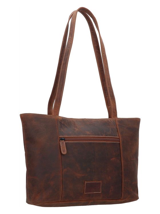 Jack Kinsky Baltimore 18 skuldertaske i læder 34 cm