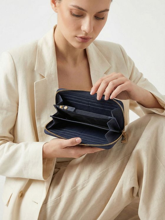 Lazarotti Bologna Leather XL Zip-Around Pung Læder 19 cm