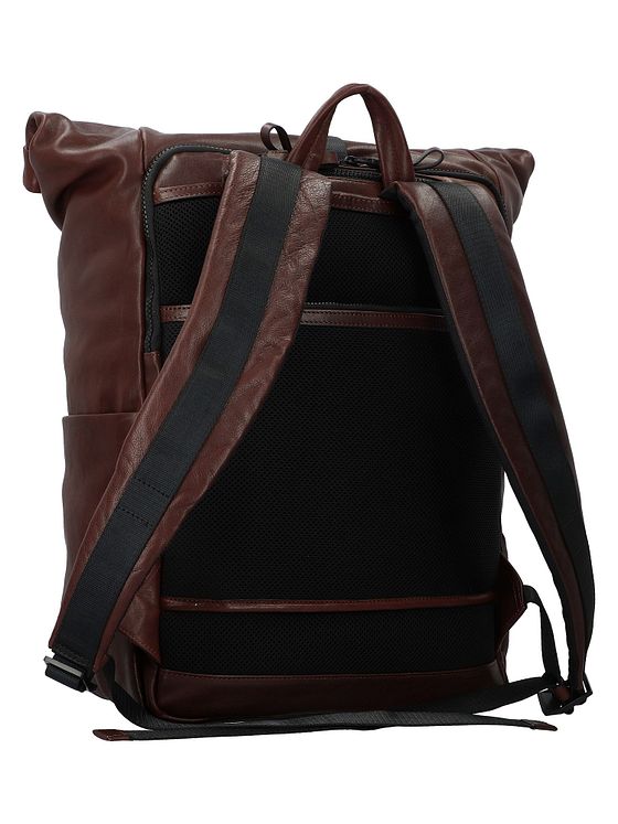 Piquadro Harper-rygsæk i læder med 48 cm rum til bærbar computer