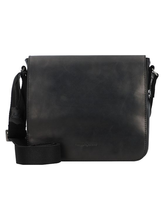 Greenburry Pure Black Skuldertaske Læder 26 cm