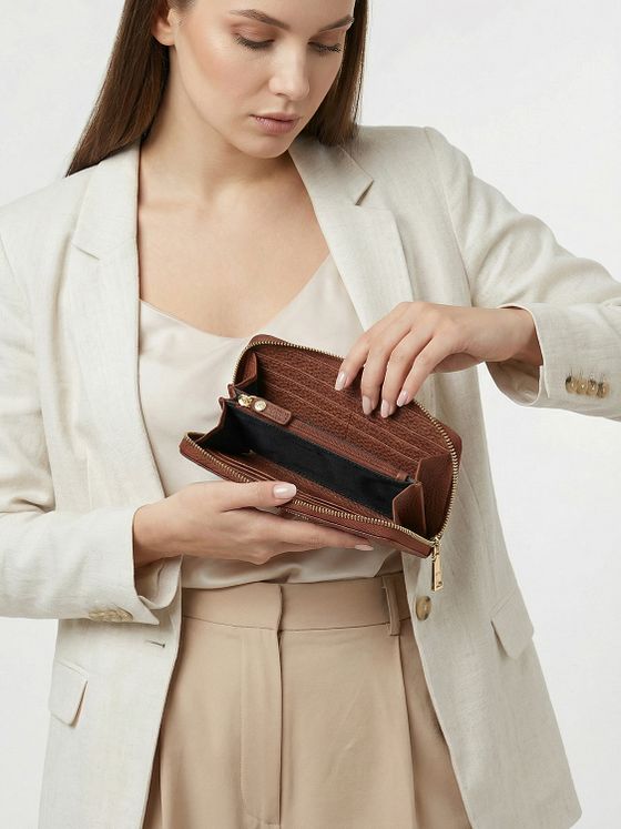 Lazarotti Bologna Leather XL Zip-Around Pung Læder 19 cm