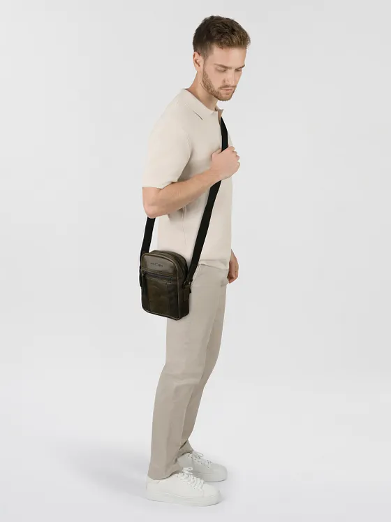 Greenburry Newport Bolsa banderola Mini Bag Piel natural 18 cm Greenburry Newport Bolsa banderola Mini Bag Piel natural 18 cm