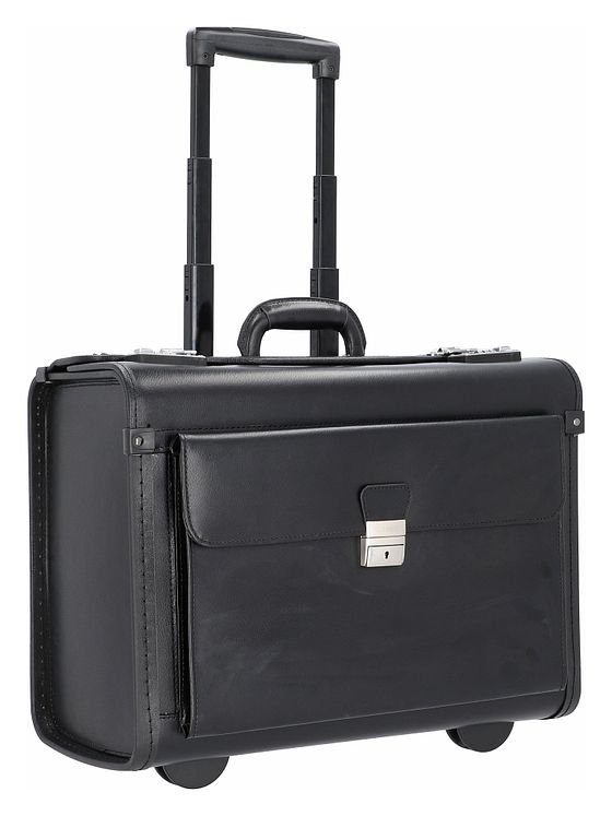 Alassio 2-hjulet pilottaske i læder med 48 cm rum til bærbar computer