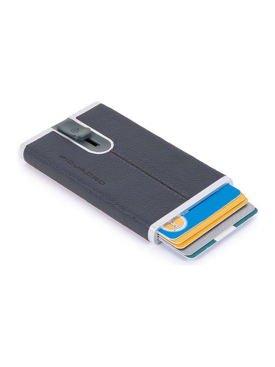Piquadro Sort firkantet kreditkortholder RFID-læder 6 cm Piquadro Sort firkantet kreditkortholder RFID-læder 6 cm