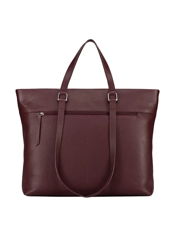 Jost Lysa Business shopper i læder, 36 cm, med laptop-rum Jost Lysa Business shopper i læder, 36 cm, med laptop-rum