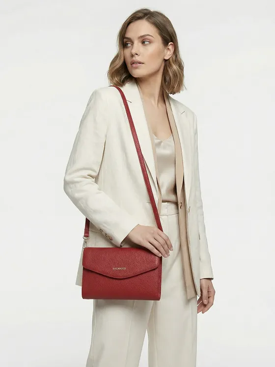 Lazarotti Bolsa de hombro de piel «Bologna» con correa para colgar, 23 cm Lazarotti Bolsa de hombro de piel «Bologna» con correa para colgar, 23 cm