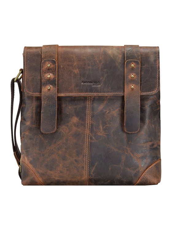 Greenland Nature Klassisk skuldertaske i læder 31 cm