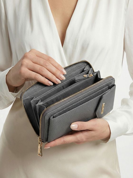 Lazarotti Bologna Leather Zip-Around Peněženka Pouzdro na mobilní telefon kožené 19 cm