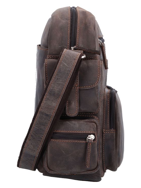 Greenland Nature Westcoast skuldertaske i læder 29 cm