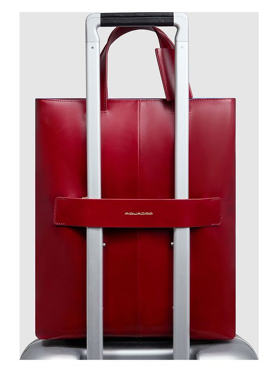 Piquadro Blue Square Skuldertaske RFID-beskyttelse Læder 30 cm Laptoprum