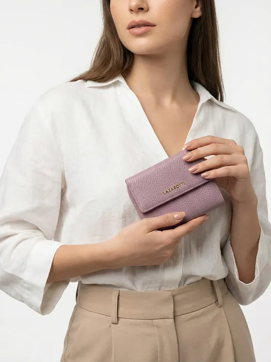 Lazarotti Cartera de piel «Bologna» con cremallera envolvente, 12 cm