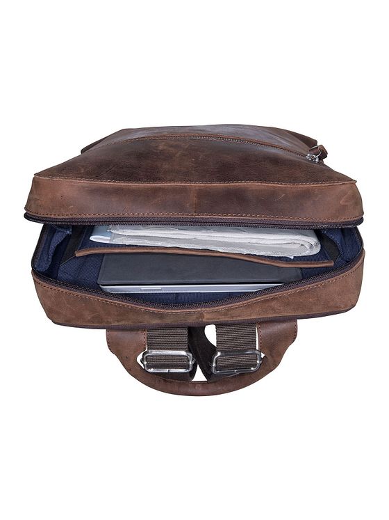 Leonhard Heyden Salisbury-rygsæk i læder med 37 cm rum til bærbar computer