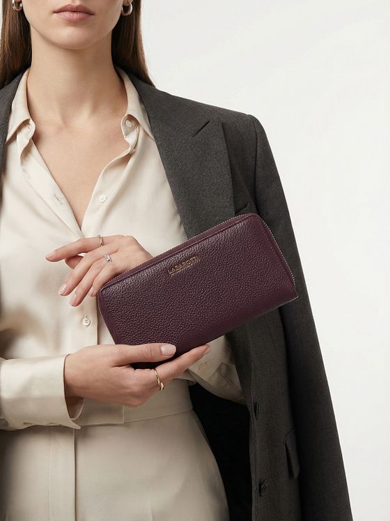 Lazarotti Bologna Leather XL dvojitá peněženka se zipem RFID Leather 20 cm