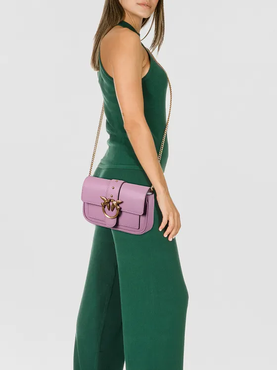 PINKO Love One Crossbody-väska Läder 20 cm PINKO Love One Crossbody-väska Läder 20 cm