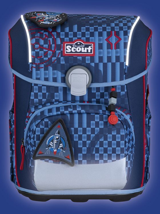 Scout Neo Exklusiv Safety Light Skoleransel-sæt 5-delt