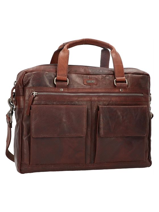 Spikes & Sparrow Dokumentmappe i læder med 41 cm rum til bærbar computer