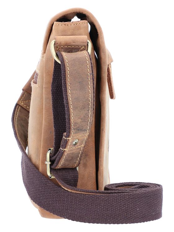 Greenburry Vintage skuldertaske i læder 20 cm