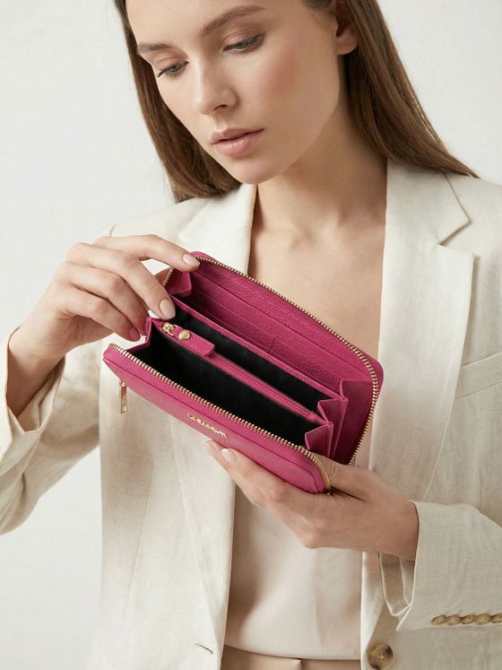 Lazarotti Bologna Leather XL Zip-Around Pung Læder 19 cm