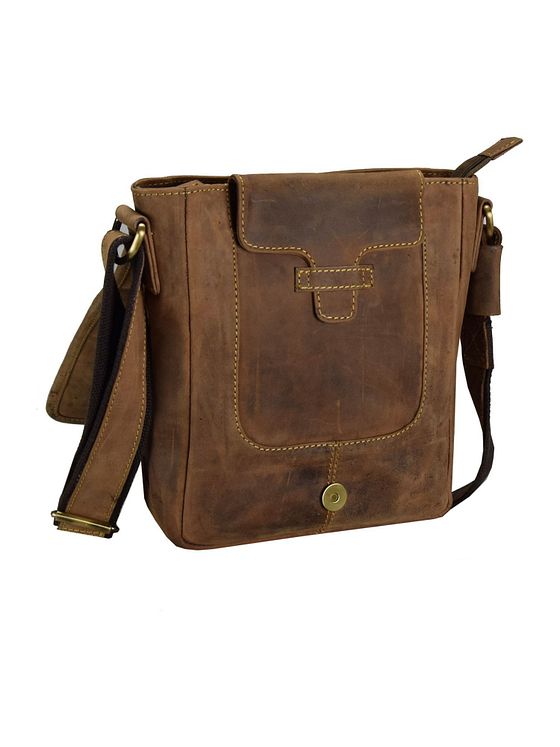 Greenburry Vintage skuldertaske i læder 23 cm