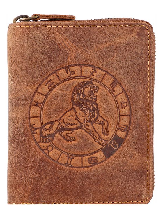 Greenburry Vintage pung med stjernetegn i læder 10 cm Greenburry Vintage pung med stjernetegn i læder 10 cm