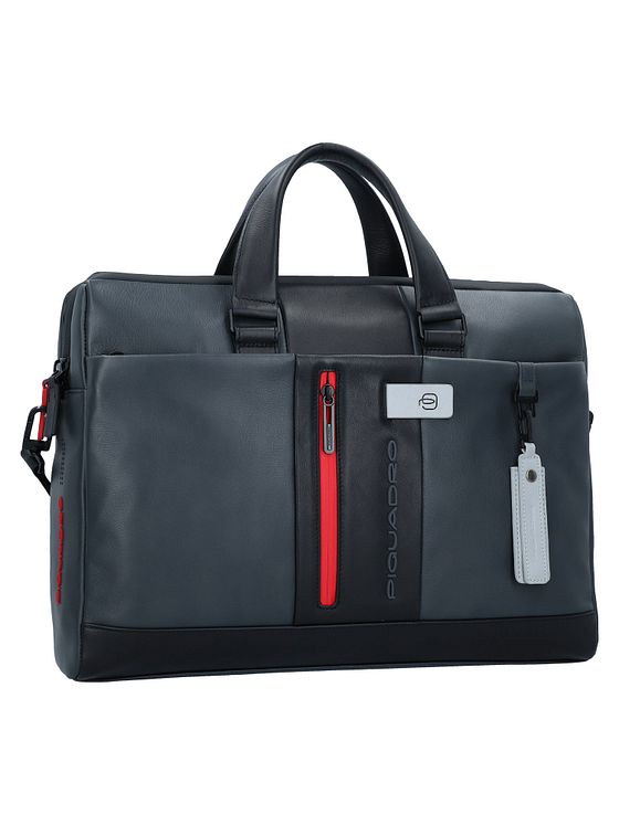Piquadro Městská kožená aktovka 42 cm s přihrádkou na notebook