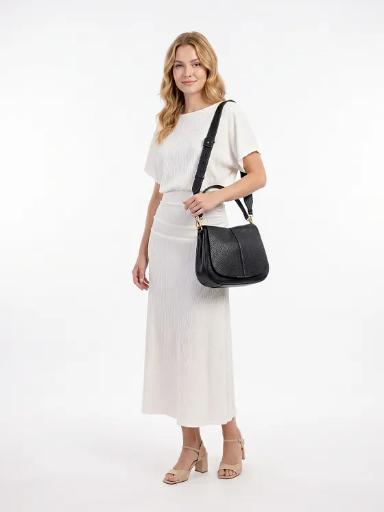 Gianni Chiarini Helena Round Bolsa de hombro Piel natural 26 cm Gianni Chiarini Helena Round Bolsa de hombro Piel natural 26 cm