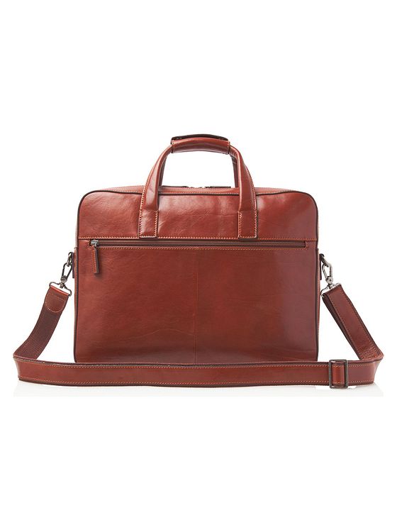 Castelijn & Beerens Kožená aktovka Ted 41 cm s přihrádkou na notebook