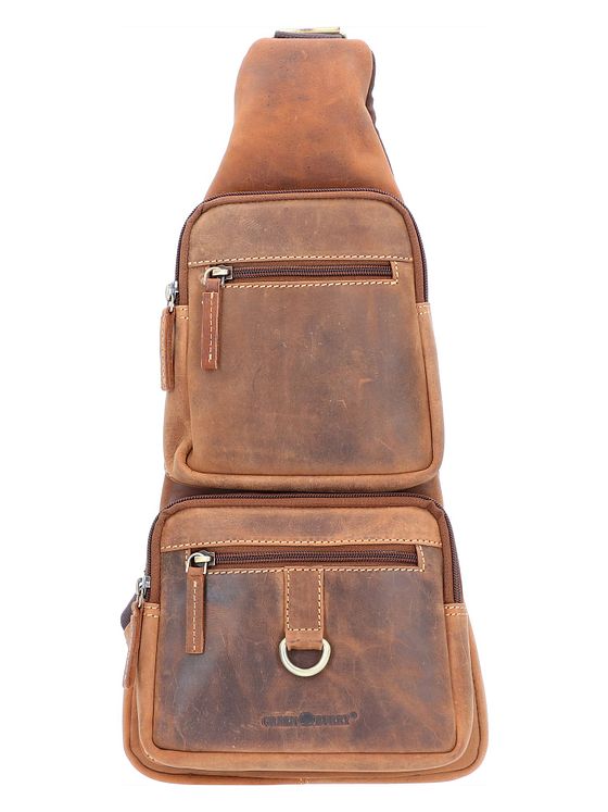 Greenburry Vintage skuldertaske i læder 20 cm