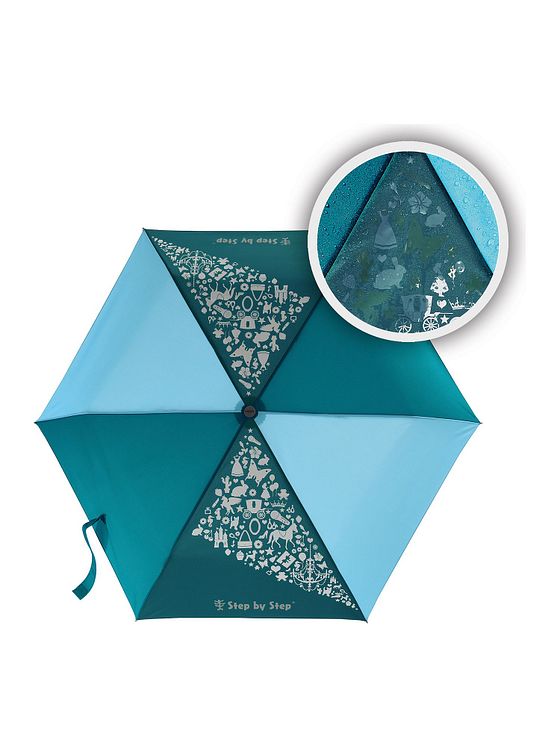 Step by Step Magic Rain Effect lommeparaply til børn 22,5 cm
