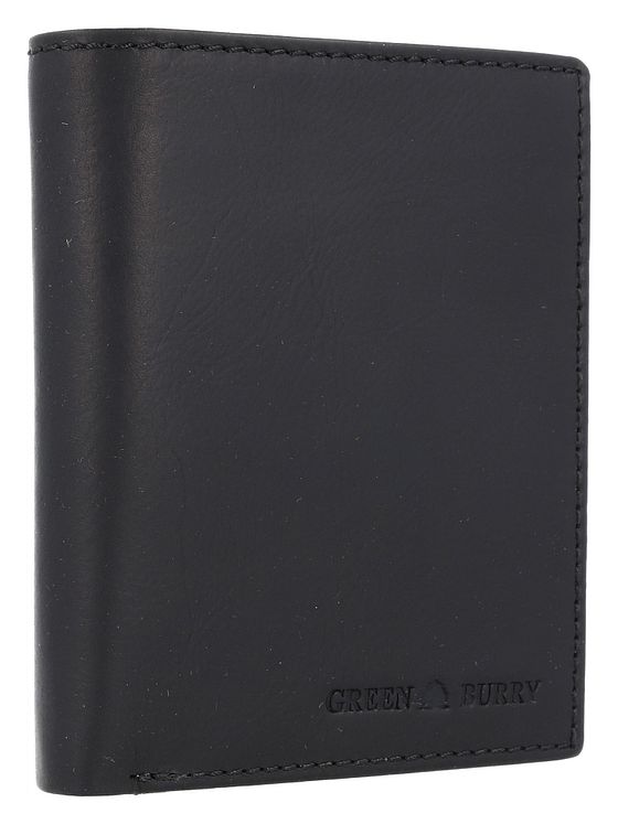 Greenburry Pure Black Pung RFID-beskyttelse Læder 10.5 cm