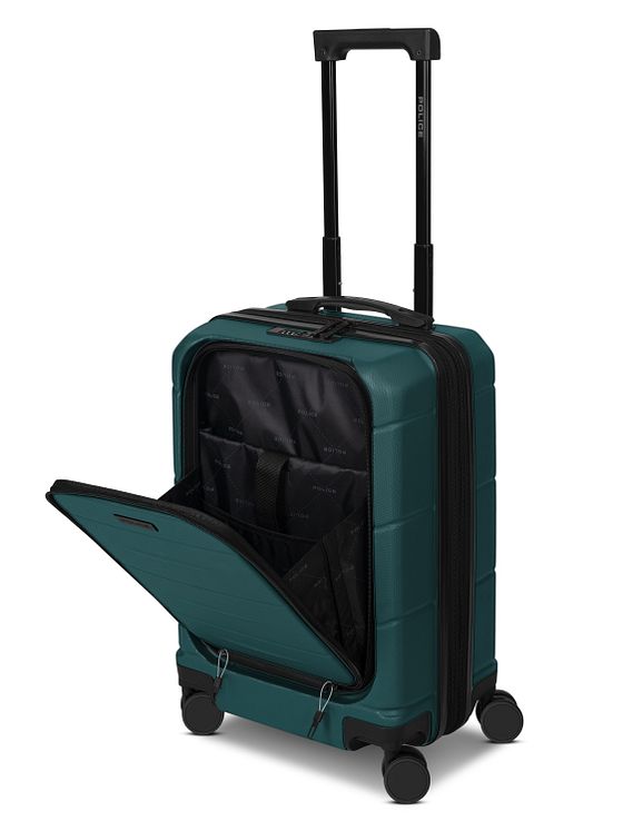 Police London 4-hjulig Handbagageväska 55 cm Laptopfack med expansionsveck Police London 4-hjulig Handbagageväska 55 cm Laptopfack med expansionsveck
