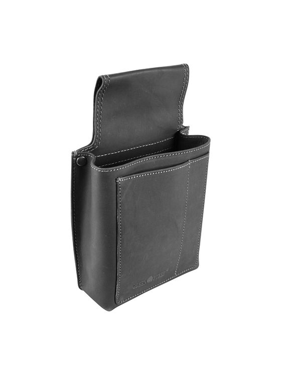 Greenburry Vintage Musta vyölaukku - Tarjoilijan lompakko nahka 14,5 cm